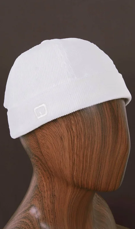 Modern Snapback CapsQL Velvet Docker Hat in Cream