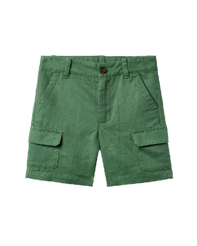 Comfortable Men's Lounge ShortsJanie and Jack Linen-Cotton Cargo Pocket Short