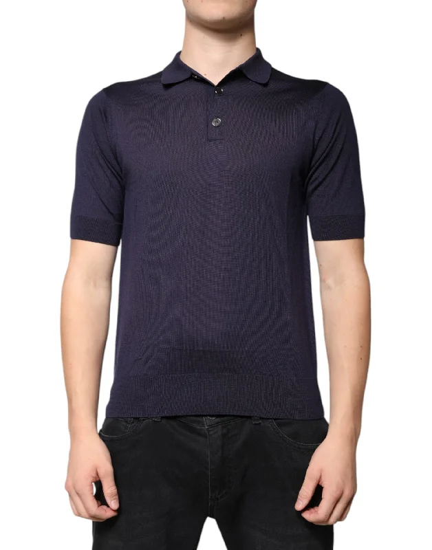 Men's Shirts with Striped PatternsDolce & Gabbana Silk Colla Short Sleeves Polo Men's T-shirt (Pre-Owned) Men's Shirts with Striped PatternsDolce & Gabbana Silk Colla Short Sleeves Polo Men's T-shirt (Pre-Owned)