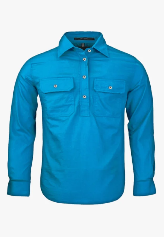 Men's Oxford Shirts for a Preppy StylePilbara Kids Closed Front Work Shirt RM400CF
