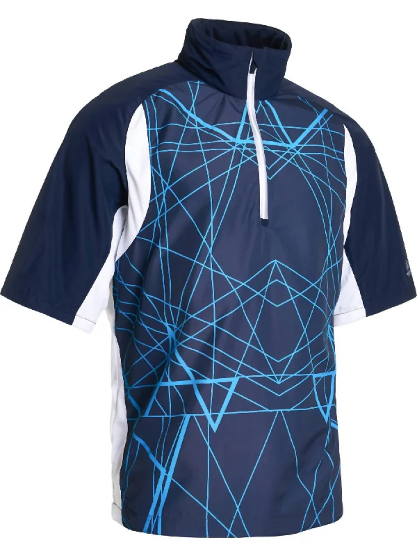 Men's Shirts with Antimicrobial TreatmentMen's Formby Golf Wind Polo Shirt In Navy Combo