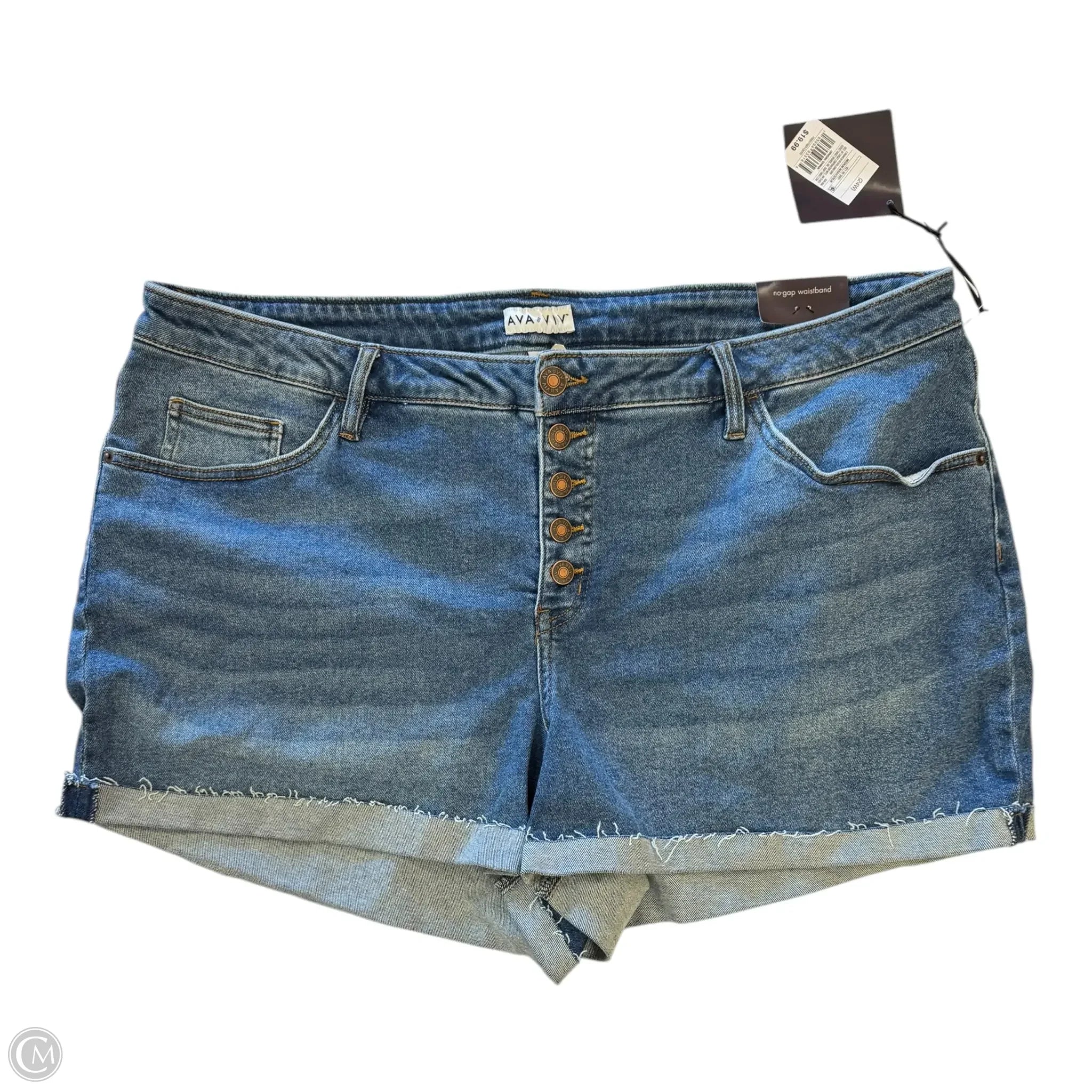 Men's Ripstop Travel Shorts for DurabilityShorts By Ava & Viv In Blue, Size: 24w