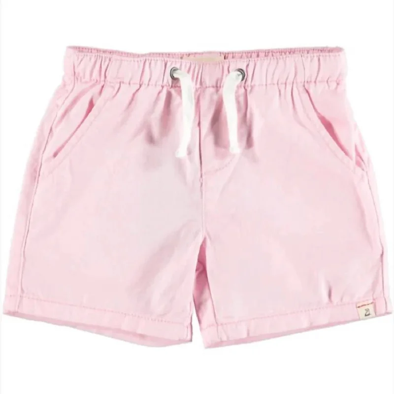 Warm-Weather Men's Linen ShortsBoy's Hugo Twill Shorts In Pale Pink