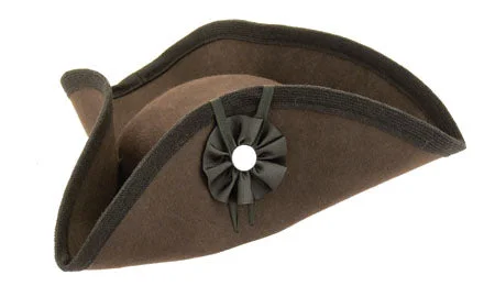 Boys' Baseball CapsFur Felt Civilian Tricorn - Tall  BROWN