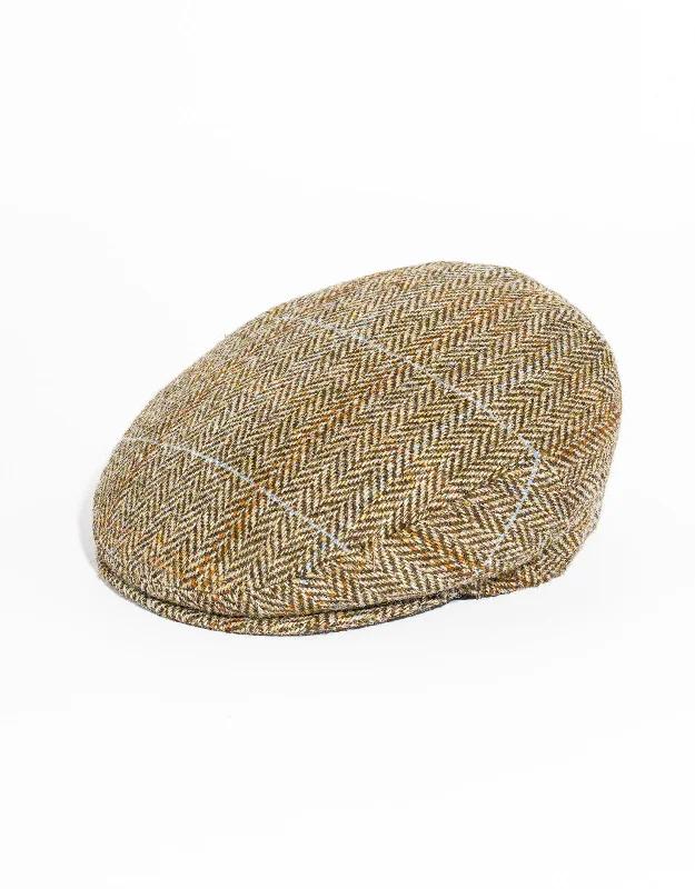 Vibrant Straw HatsHARRIS TWEED IVY CAP - HERRINGBONE WINDOWPANE