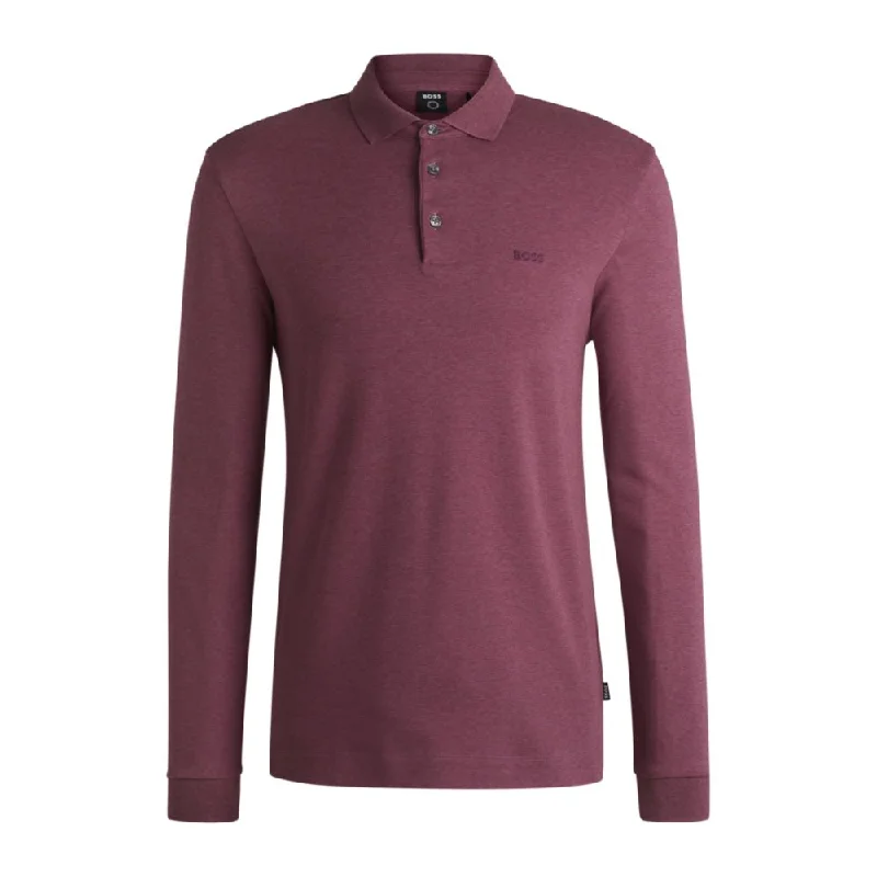 Men's Shirts with Scoop NecksInterlock-cotton polo shirt with embroidered logo