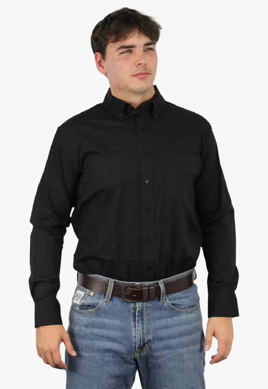 Men's Tab-Collar Shirts for a Crisp LookPanhandle Mens Solid Stretch Poplin Long Sleeve Shirt Men's Tab-Collar Shirts for a Crisp LookPanhandle Mens Solid Stretch Poplin Long Sleeve Shirt