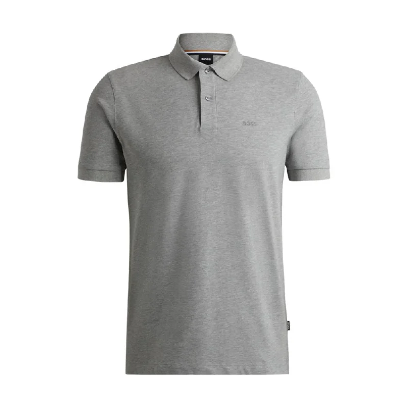 Men's Shirts with Rounded HemlinesPallas Regular-fit polo shirt in cotton with embroidered logo