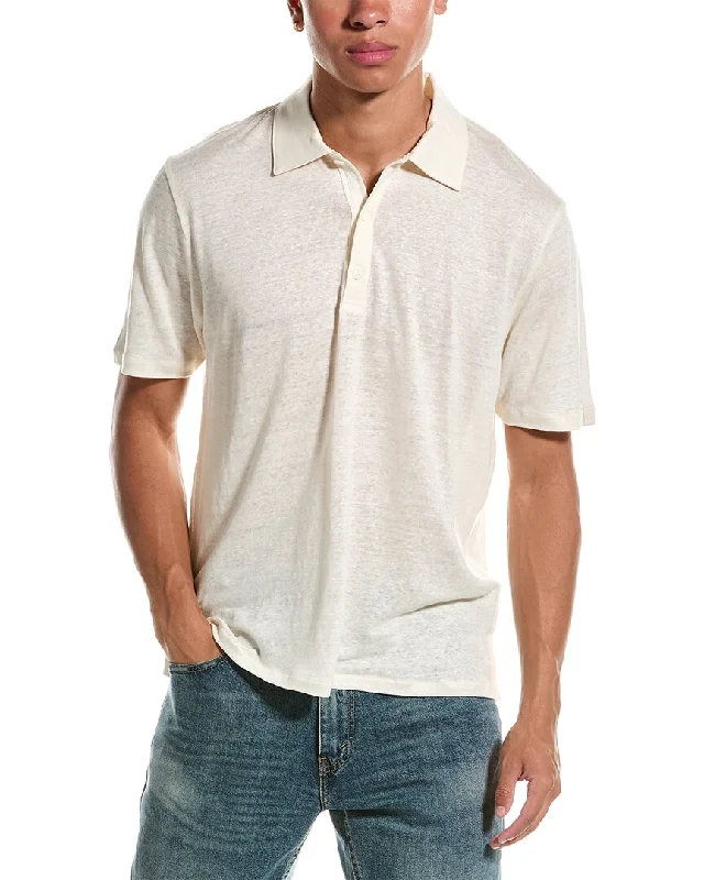 Men's Shirts with Double-Breasted Designsrag & bone Classic Linen Polo Shirt