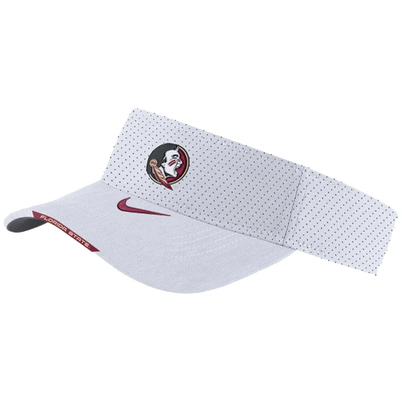 Attractive Bucket HatsNike Seminoles Aero Sideline DF Visor - White