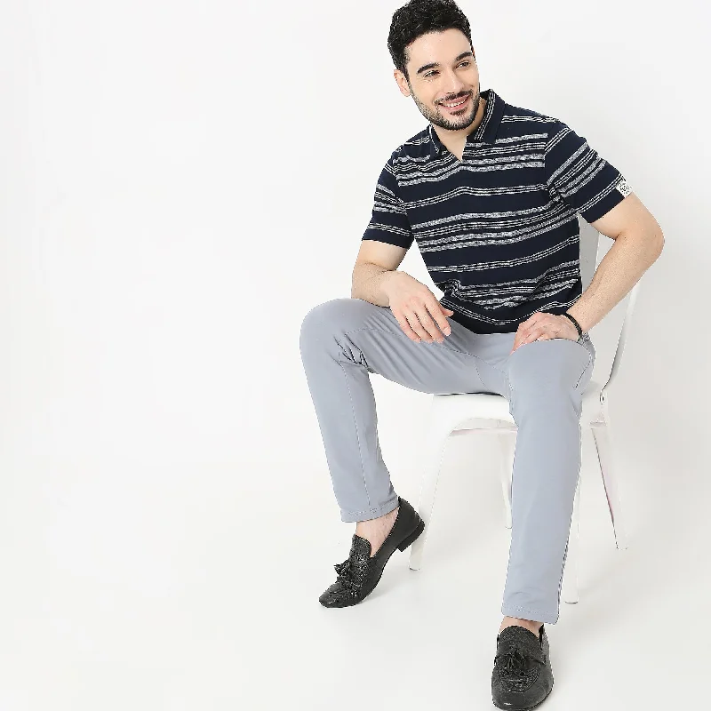 Men's Flowy Shirts for a Relaxed LookRugby Polo™ - Special Yarn exclusively Knitted Stripes - Modern Smart Regular Fit Polo T-Shirt Men's Flowy Shirts for a Relaxed LookRugby Polo™ - Special Yarn exclusively Knitted Stripes - Modern Smart Regular Fit Polo T-Shirt