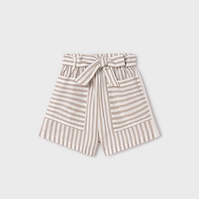 Practical Men's Heavy-Duty Cargo ShortsGirls Stripes Shorts In Beige