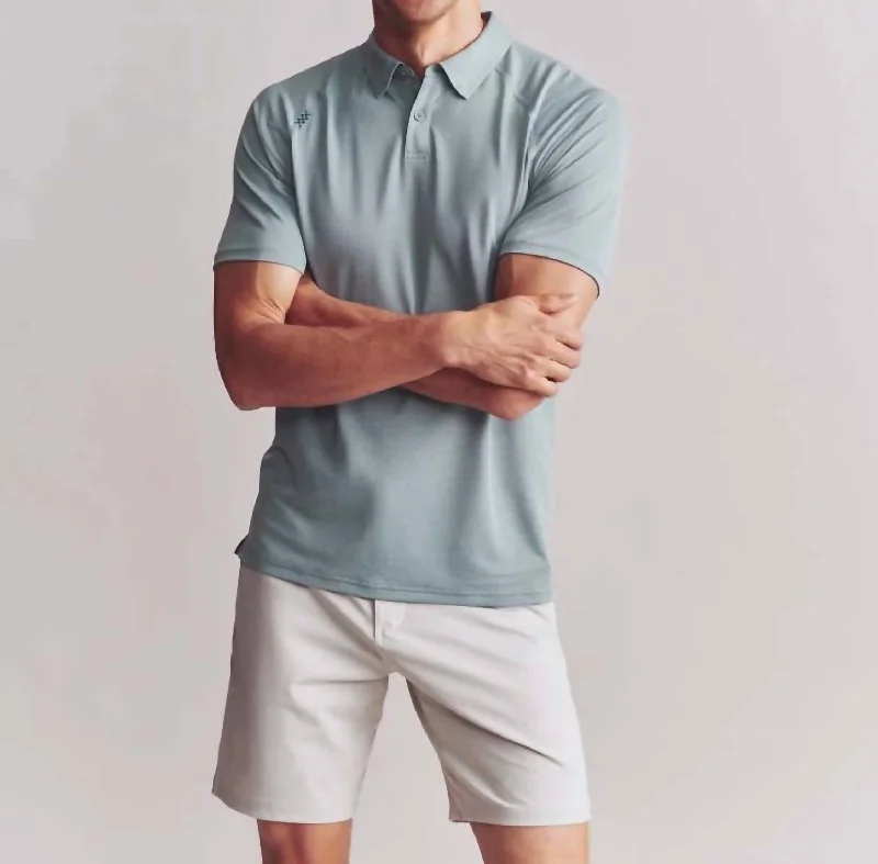 Men's Shirts with Ruffled HemlinesDelta Pique Polo Shirt In Stormy Sea Green