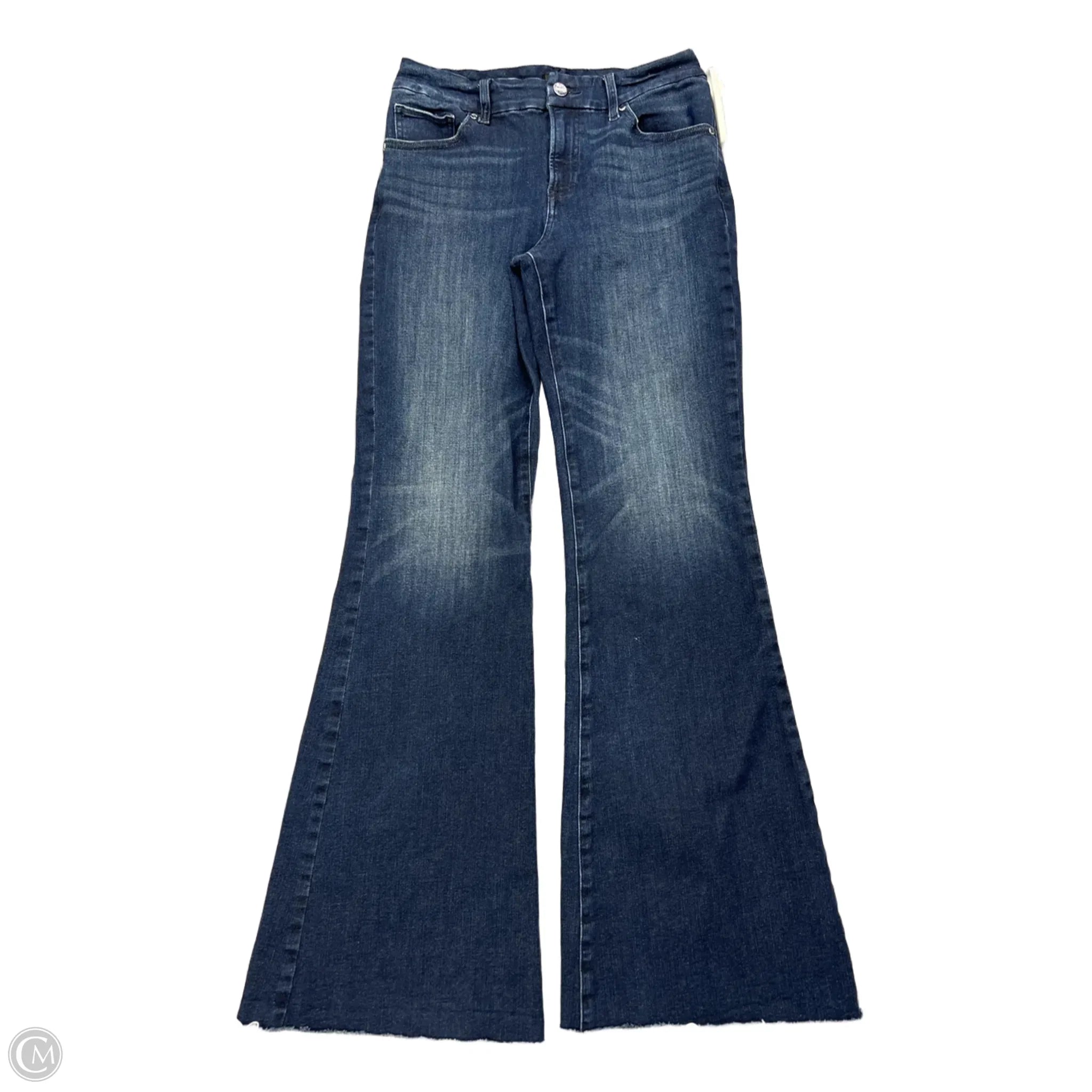 Leather Patch Men's JeansJeans Flared By Express In Blue, Size: M