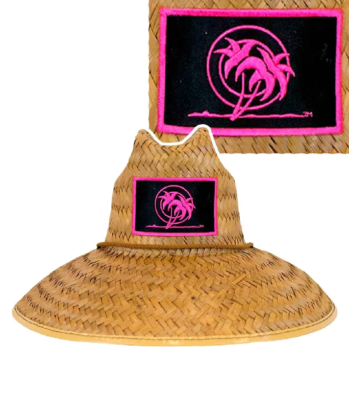 Customized Trucker Hats"Palm Patch" Straw Sun Hat - Unisex Beach Hat