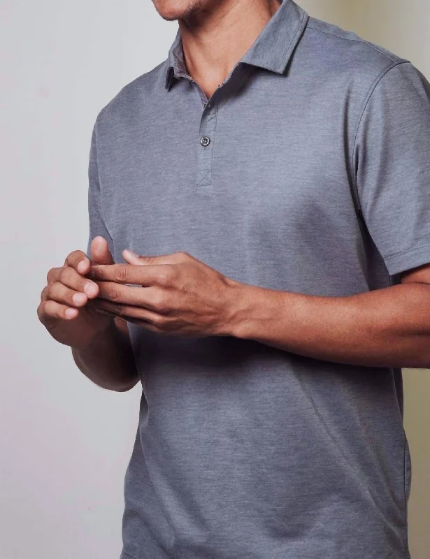 Men's Shirts with Surplice HemlinesWilshire Polo Shirt In Maui Blue