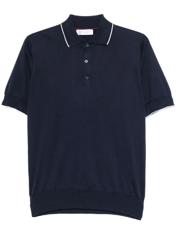 Men's Shirts for FishingBrunello Cucinelli Men's T-Shirts And Polos blue