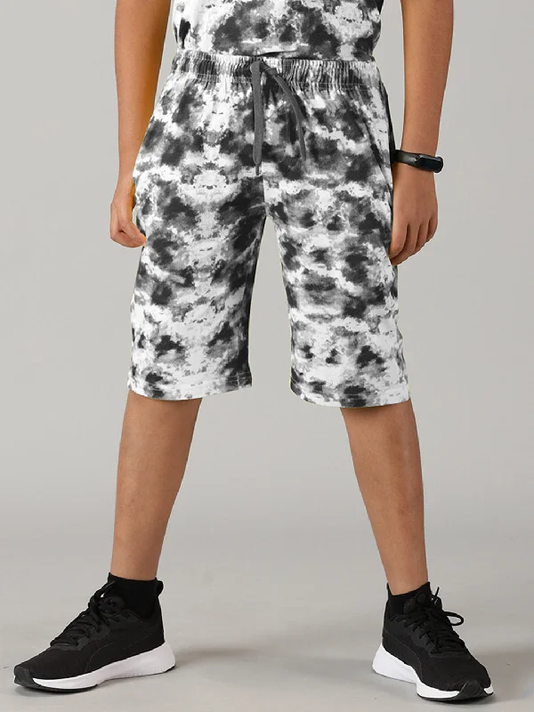 Comfort-First Men's Elastic Waistband Casual ShortsBoys Tie & Dye Printed Shorts