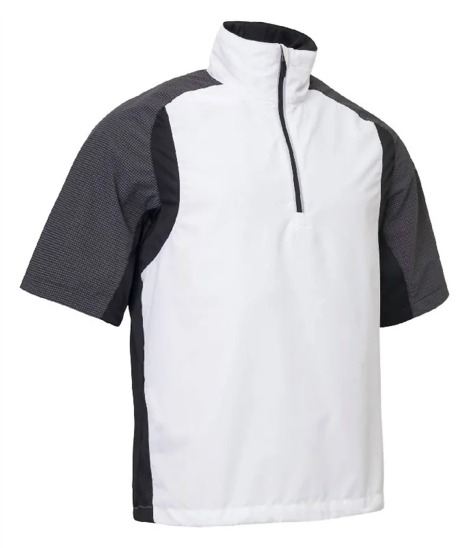 Men's Shirts with Moisture-Wicking FabricMen's Formby Golf Wind Polo Shirt In White/black