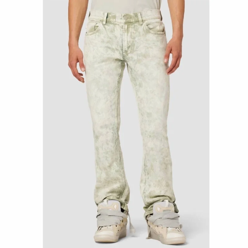 Inexpensive Men's JeansWalker Kick Flare Jeans In Acid Army Wash