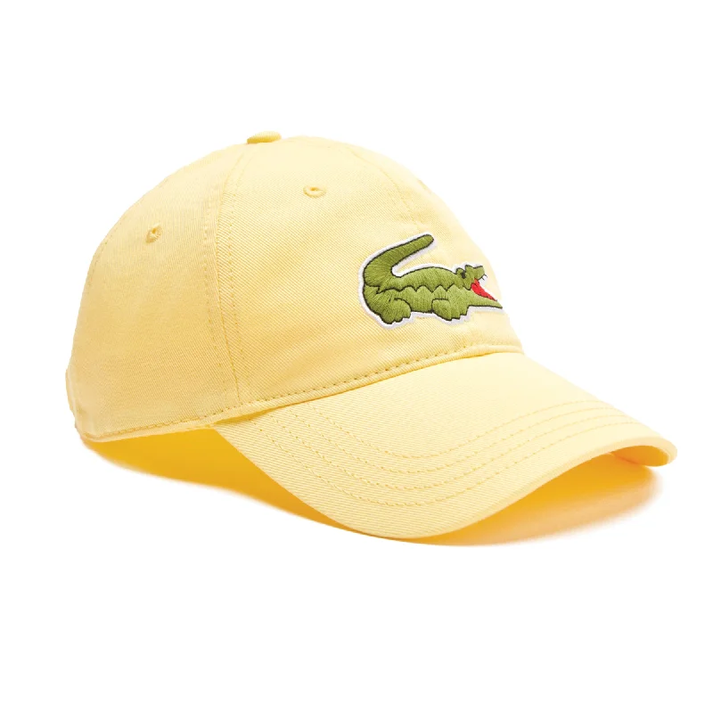 Embroidered Bucket HatsLacoste RK9871 Large Croc Cap - Yellow