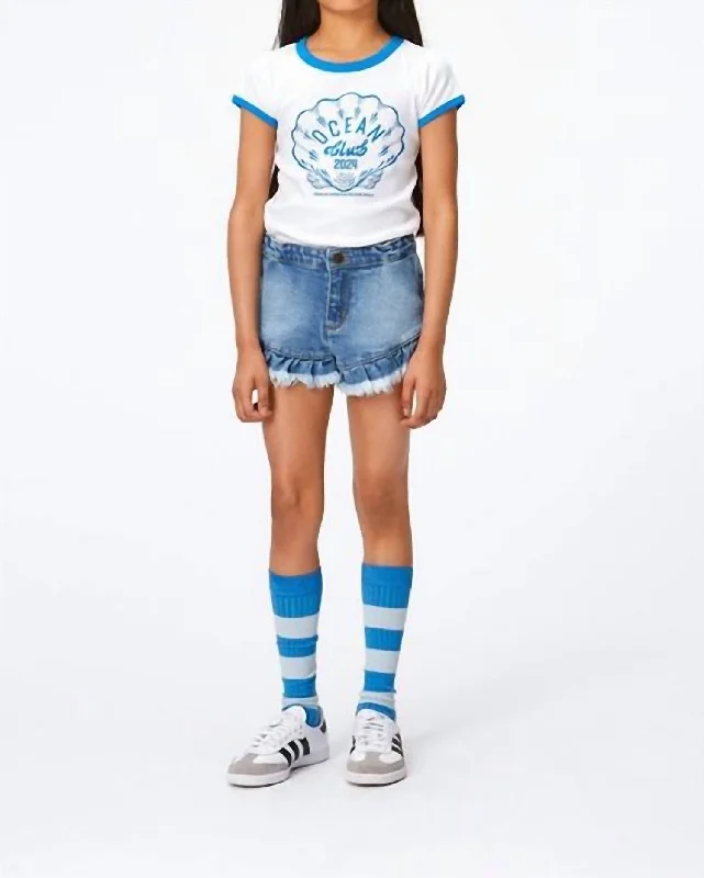 Office-Appropriate Men's Dress and Chino ShortsAgnetha Jean Shorts In Washed Denim Blue