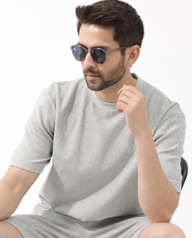 Versatile Men's Tank TopsRare Rabbit Men's Breet-Mel Melange Grey Cotton Lycra Fabric Short Sleeve Oversized Fit Solid T-Shirt Versatile Men's Tank TopsRare Rabbit Men's Breet-Mel Melange Grey Cotton Lycra Fabric Short Sleeve Oversized Fit Solid T-Shirt