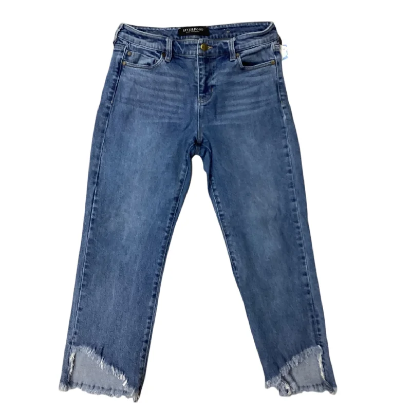 Men's Straight-Leg JeansJeans Designer By Liverpool In Blue Denim, Size: 4