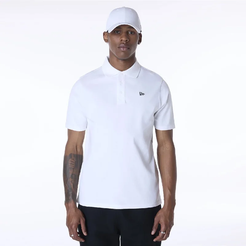 Men's Shirts with Adjustable CuffsNew Era Polo White T-Shirt
