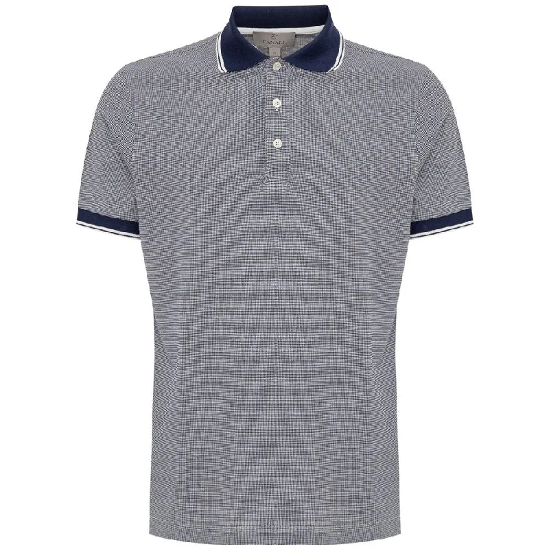 Men's Shirts with Geometric PatternsCanali Cotton Polo Men's Shirt
