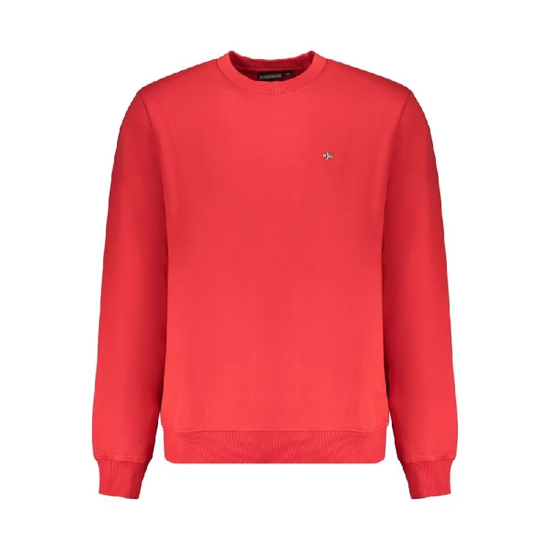 Men's Sweaters with Appliqué DetailsNapapijri Red Cotton Men's Sweater