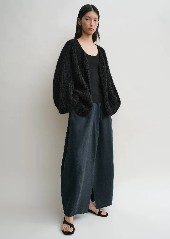 Men's Sweaters with ThumbholesPuffed cardigan black