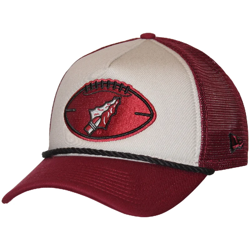 Fashionable Fedora HatsNew Era Vault Arrowhead Football Design 940AF Adjustable NFL24 Sideline Cap - Garnet/Stone Fashionable Fedora HatsNew Era Vault Arrowhead Football Design 940AF Adjustable NFL24 Sideline Cap - Garnet/Stone