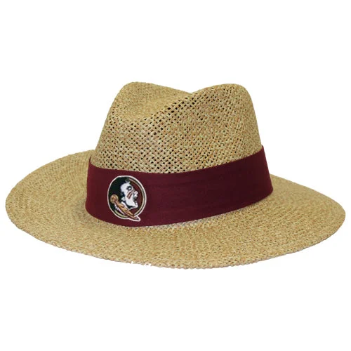 Colorful Straw HatsLogofit Safari Hat with Seminole Head
