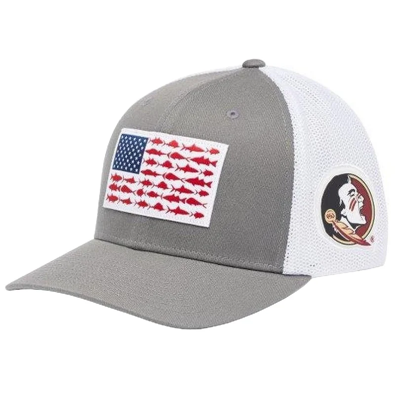 Boys' Baseball CapsColumbia Seminoles Angler Flag PFG Mesh Flexfit Structured Ball Cap - Titanium Boys' Baseball CapsColumbia Seminoles Angler Flag PFG Mesh Flexfit Structured Ball Cap - Titanium