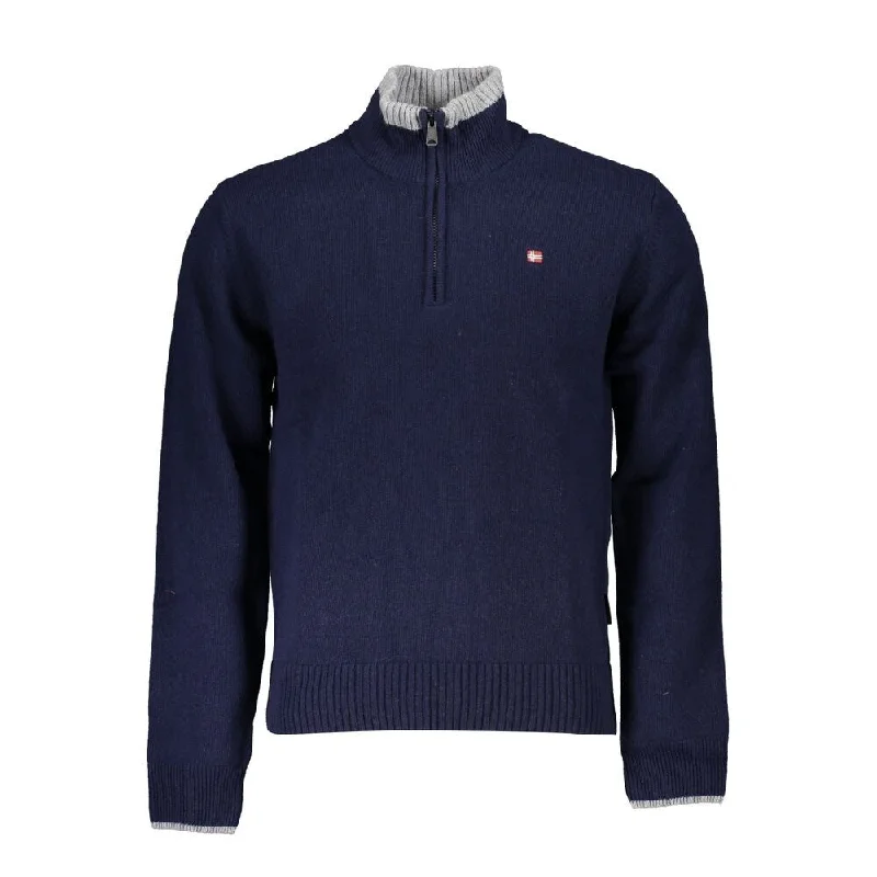 Men's Sweaters in Earthy TonesNapapijri Blue Fabric Men Men's Sweater
