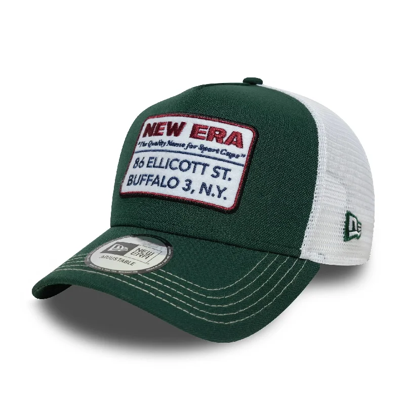 Unique Fedora CapsNew Era Vintage Dark Green 9FORTY A-Frame Trucker Adjustable Cap