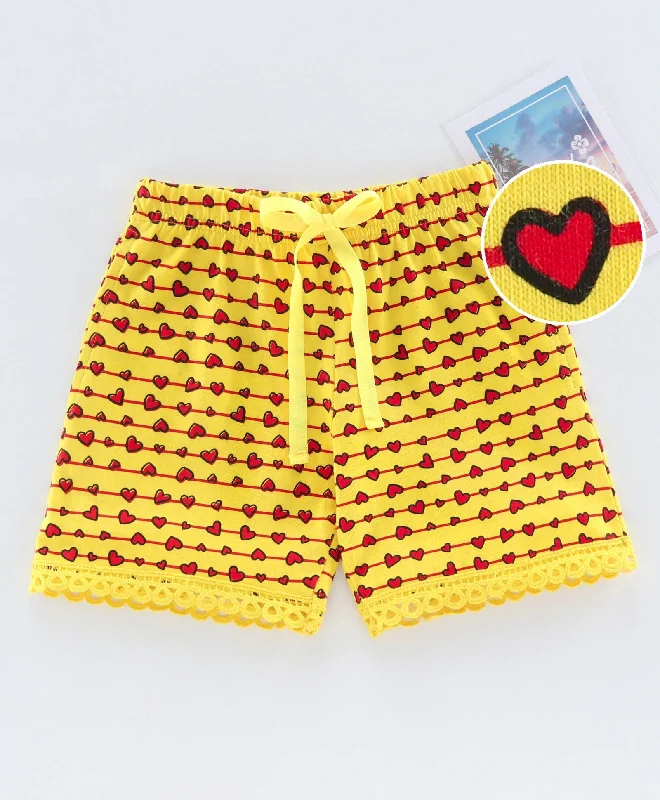 Workout-Ready Men's Active and Athletic ShortsGirls Lace Bottom Hem AOP Shorts