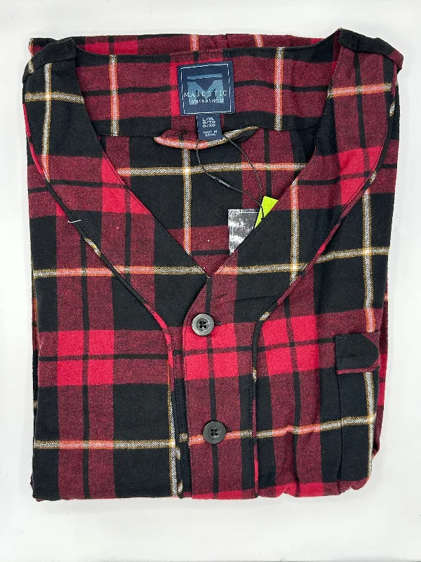 Layered Men's Henley ShirtsCotton Night Shirt In Cherry 12831125 603