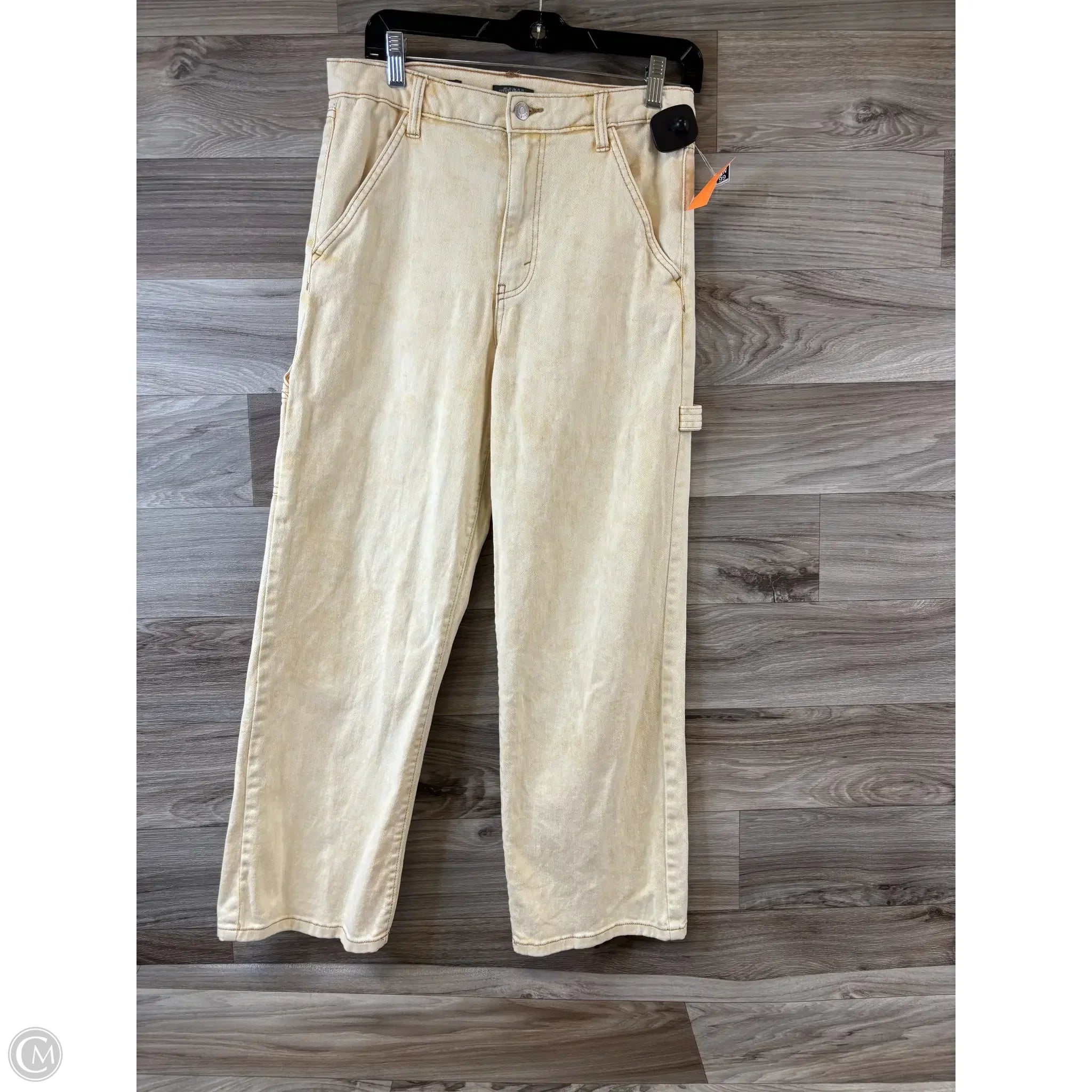 High-Waisted Bootcut Men's JeansJeans Wide Leg By Wild Fable In Yellow, Size: 8