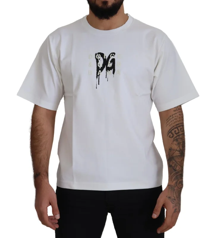 Men's Shirts with Mandarin CollarsDolce & Gabbana Timeless  Logo Crewneck Men's Tee