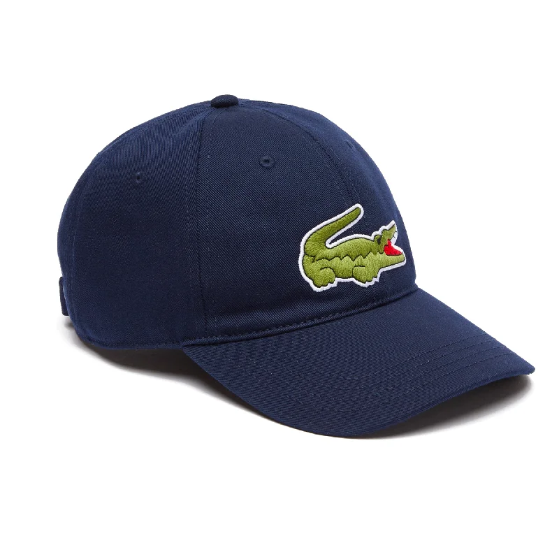 Big Size Fedora HatsLacoste RK9871 Large Croc Cap - Navy