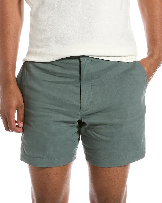 Men's Casual Short Pants for Relaxation and LoungingTheory Curtis Linen-Blend Short