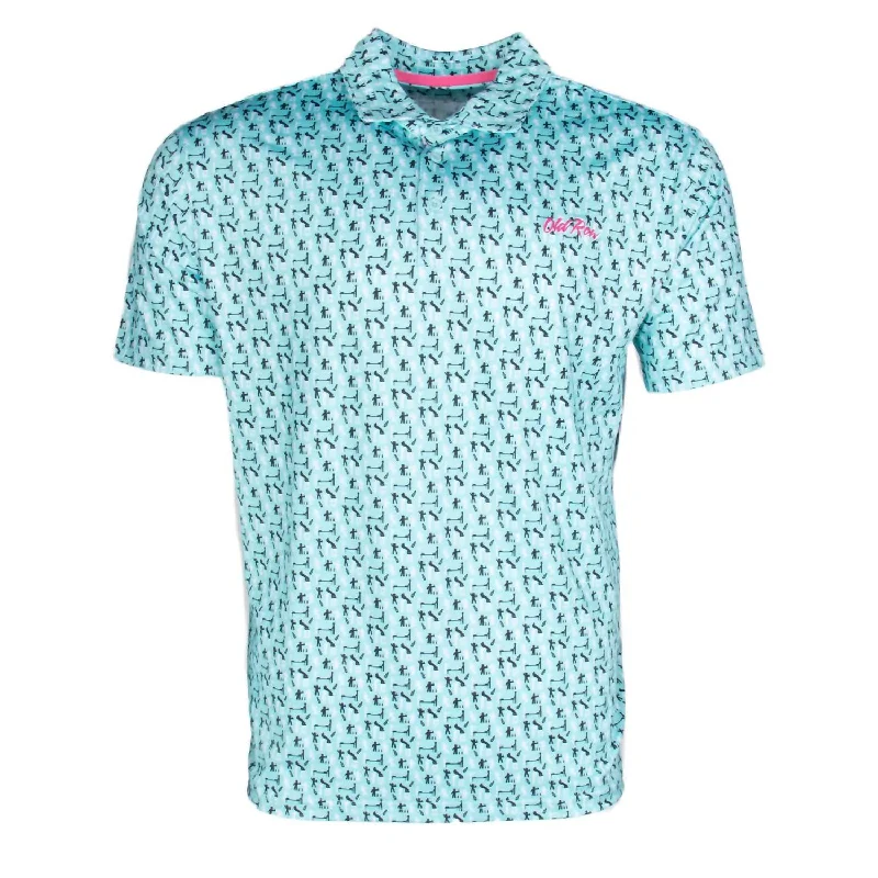 Men's Shirts with Asymmetrical HemlinesMen's Pregamers Polo Shirt In Light Blue