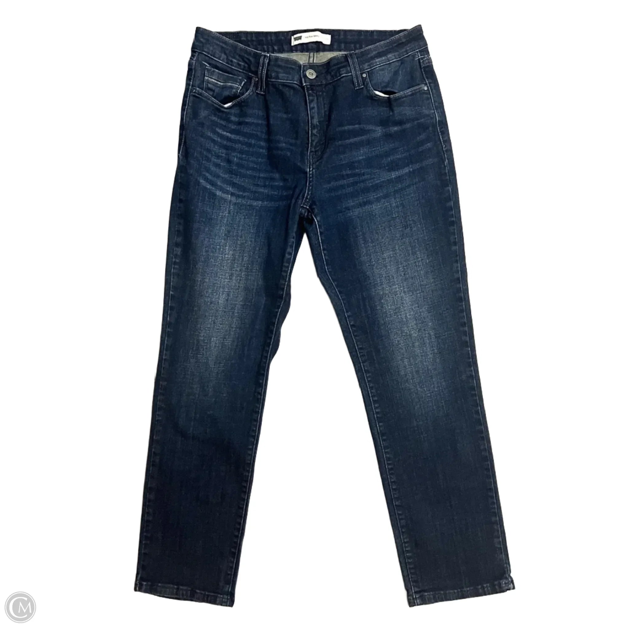 Men's Jeans with a Destroyed LookJeans Skinny By Levis In Blue Denim, Size: 12