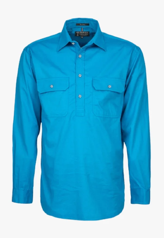 Men's Cufflink-Ready Shirts for Formal EventsPilbara Mens Closed Front Work Shirt RM200CF Men's Cufflink-Ready Shirts for Formal EventsPilbara Mens Closed Front Work Shirt RM200CF