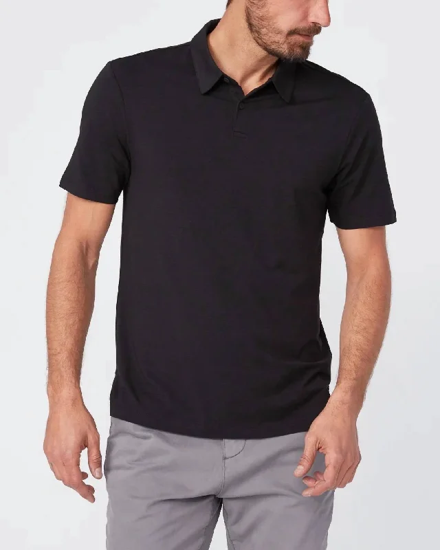 Men's Sleeveless TopsMen's Burke Polo Shirt In Black