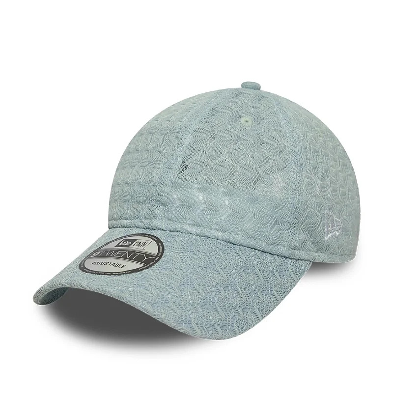 Youth Snapback HatsNew Era Lace Pastel Blue 9TWENTY Adjustable Cap