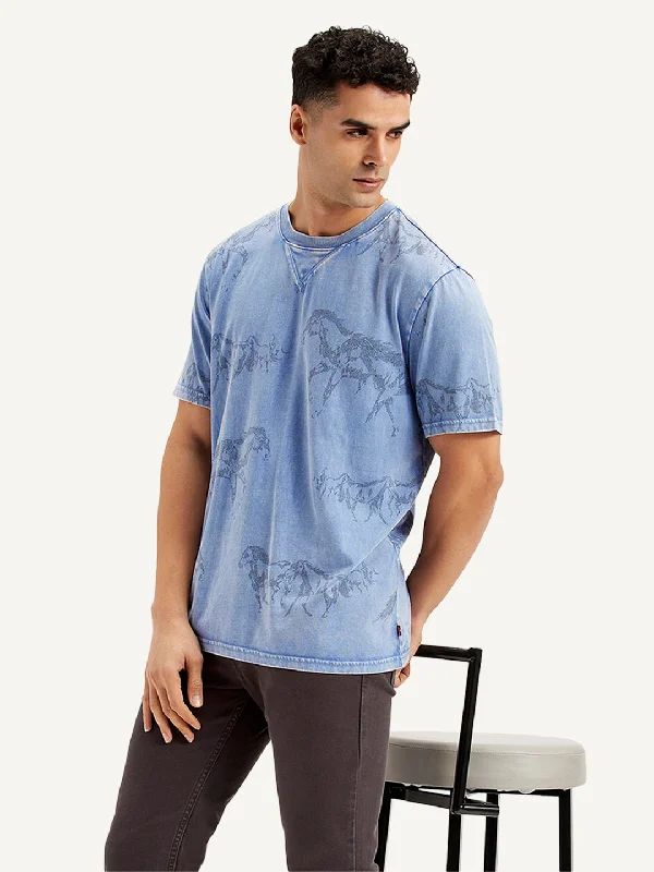 Men's Unique and Designer TopsMen's Conversational Print Regular Fit T-Shirt