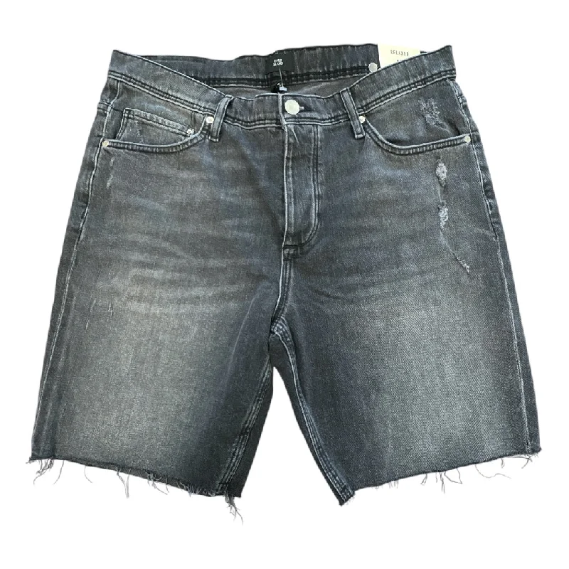 Casual Men's Drawstring ShortsShorts By RIVER ISLAND In Black, Size:2X